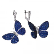 Серебряные Серьги с фианитом (арт. 2861/Бр)