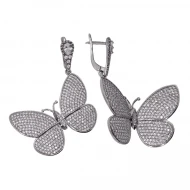 Серебряные Серьги с фианитом (арт. 2861/Бр)