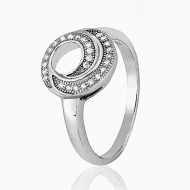 Серебряное кольцо с фианитом (арт. КК2Ф/423)