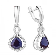 Золотi Сережки з сапфіром (арт. 22582)