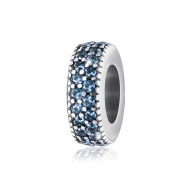 Серебряная бусина (Шарм) с фианитом (арт. П5ФТ/516)