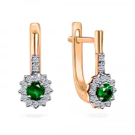Золотые Серьги с изумрудом (арт. 139из.ц)