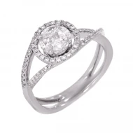 Золота каблучка з діамантами (арт. P735DWA8WC-10.155-3115)