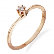Золотое кольцо с бриллиантом (арт. КД7461)