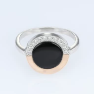 Серебряное кольцо с ониксом (арт. 782к Р)