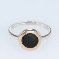 Серебряное кольцо с ониксом (арт. 784к Р)