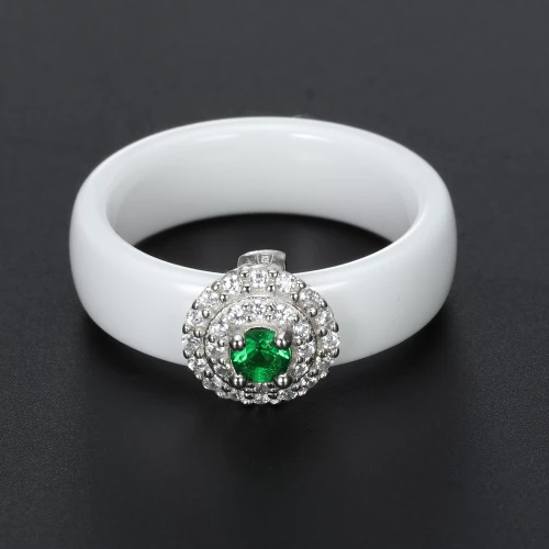 Срiбна Каблучка з керамікою (арт. FR17851)