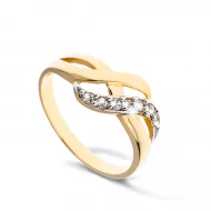 Золотое Кольцо с фианитом (арт. 417200)