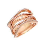 Золотое Кольцо с фианитом (арт. 417100)