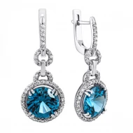 Срiбнi Сережки з кварцом (арт. 2164/1р-QLB)