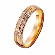 Золотое обручальное кольцо с куб.окс.циркония (арт. 4121211)