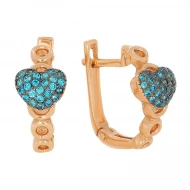 Золотi Сережки з куб. окс. цирконію (арт. 110486г)