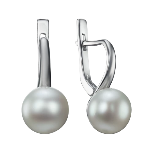 Срiбнi Сережки зі з перлами культивованими прісноводними (арт. 2449/1р-PWT)