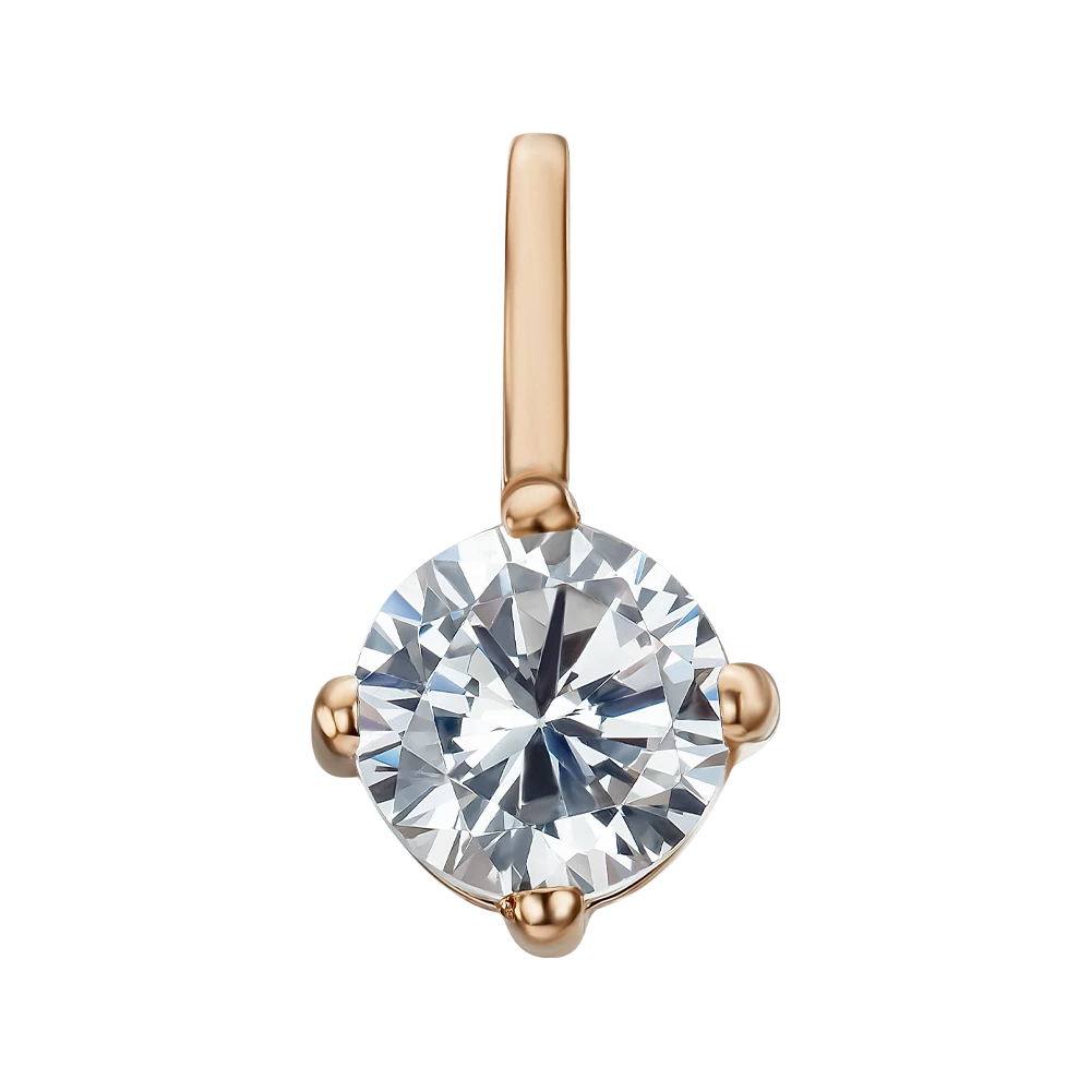 Золота Підвіска з фіанітом/куб.цирконіем (арт. 4362.1)