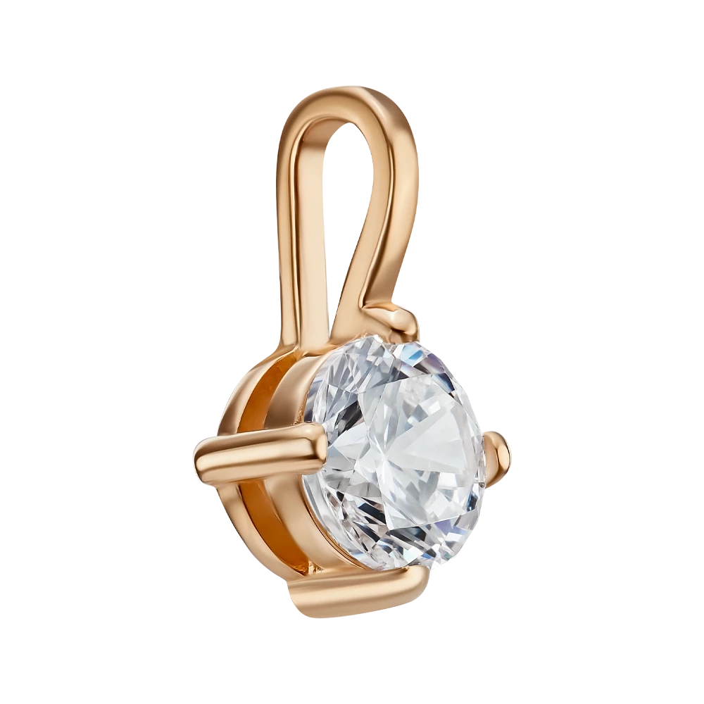 Золота Підвіска з фіанітом/куб.цирконіем (арт. 4362.1)