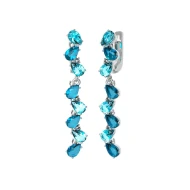 Срiбнi сережки-підвіски з кварцом (арт. 2928/9р-QLBQS)