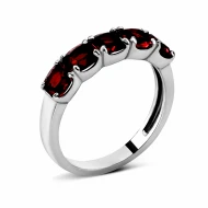 Серебряное Кольцо с гранатом (арт. 1840/1р-GARN)
