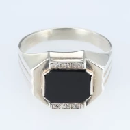 Серебряное кольцо с ониксом (арт. Мартин)
