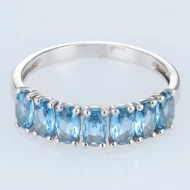 Серебряное Кольцо с кварцем london blue (арт. 1834/1р-QLB)