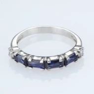 Серебряное кольцо с сапфиром синим гидротермальным (арт. 1832/1р-HSPH)