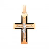 Золотой крестик с эмалью (арт. 505010ч)
