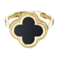 Золотое кольцо с ониксом (арт. 3020018ж)