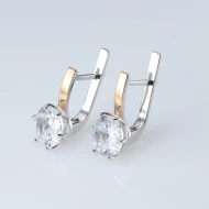 Серебряные серьги с фианитом (арт. 001с Р)