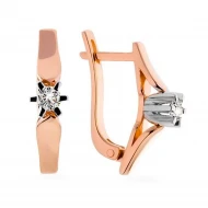 Золотi сережки з діамантами (арт. 2-2100007)