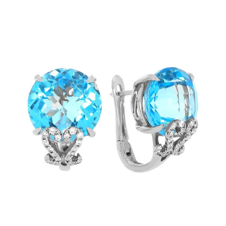 Золотые серьги с бриллиантами с топазом swiss blue (арт. RG-30481-12.200-1508)