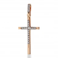Золотий хрестик з діамантами (арт. Кр7147)