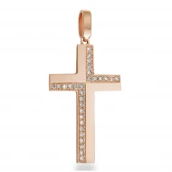Золотий хрестик з діамантами (арт. Кр7149)