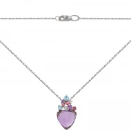 Золота підвіска з діамантами з аметистом (арт. 3-128-33534-145-313-410)