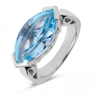 Серебряное кольцо с топазом sky blue (арт. 3-СR105-001-ГТ)