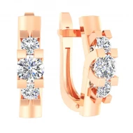 Золотые серьги с куб.окс.циркония (арт. 117400)
