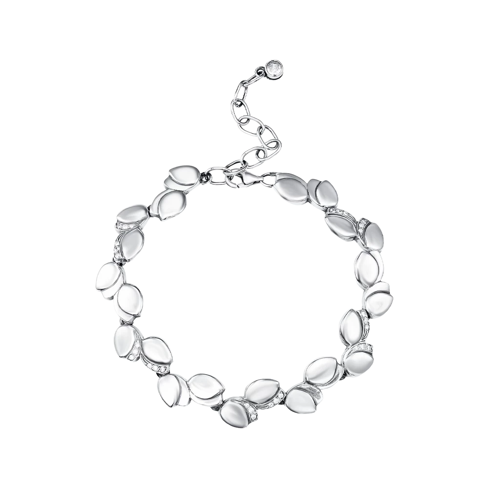 Срiбний Браслет з фіанітом/куб.цирконіем (арт. 4486)