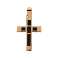 Золотий хрестик з каучуком (арт. 940020)