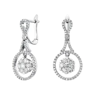 Золотi сережки-підвіски  з діамантами (арт. E31735B-3.155-4187)