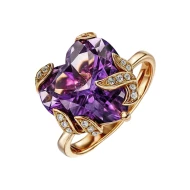 Золота каблучка з діамантами (арт. 3-229-32692-240-313-675)