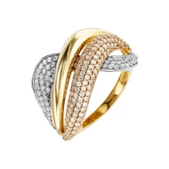 Золотое Кольцо с фианитом (арт. 417336)