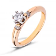 Золота каблучка з діамантами (арт. 1-1100001)