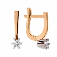 Золотi сережки з діамантами (арт. 2-2100005)