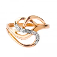 Золотое Кольцо с фианитом (арт. 417230)