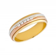Золота обручка з діамантами (арт. 472681)