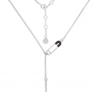 Серебряное колье с фианитом (арт. 6148чр)