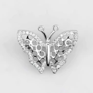 Срiбна брошка з фіанітом (арт. 590022б)