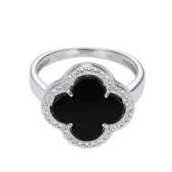 Серебряное кольцо с ониксом (арт. 10353ch)