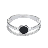 Серебряное кольцо с эмалью (арт. 10713е)