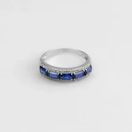 Серебряное кольцо с сапфиром синим гидротермальным (арт. 1829/1р-HSPH)