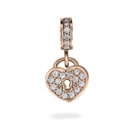 Золотая бусина (Шарм) с фианитом (арт. 558062)