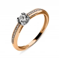 Золотое кольцо с бриллиантами (арт. 1191400201)